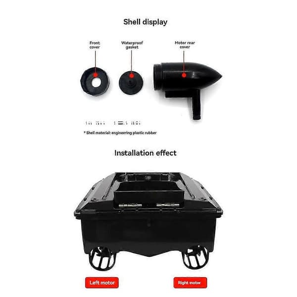 Agnbåd Undervandsmotor Propeller Bådtilbehør DIY Modificerede Sæt til Flytec 2011-5 Fiskefoderbåd [RONg]