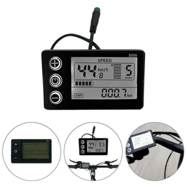 Elcykel S866 24-48v LCD Display Måler Kontrolpanel til E-cykel Scooter [RONg]