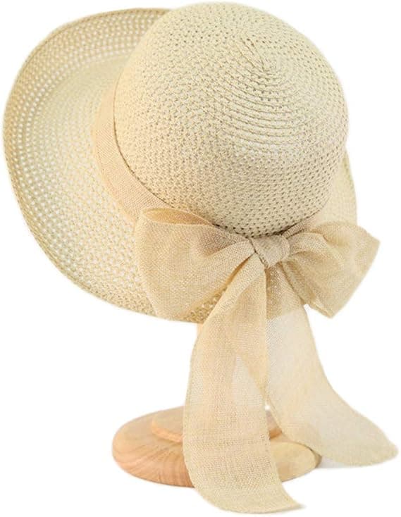 Solhat Sammenfoldelig Hat til Dame Kvinder Sommer Solhat Rullet Kant Strand Solhat [RONg] Beige