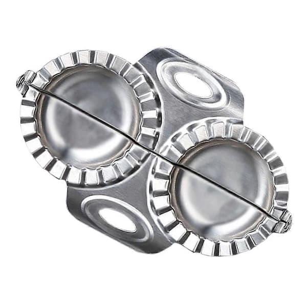 Holdbar dumplingform dumplingfremstillingsværktøj rustfrit stål dumplingmaskine til hjemmekøkkenrestaurant (sølv)