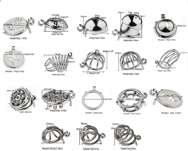 Hul Metal Kyskhedsbælte i Rustfrit Stål til Mænd med Åbne- og Lukkedesign Snapring 55mm A5