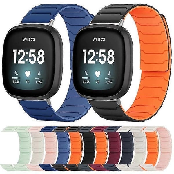 xDfind Magnetisk Silikone Urrem til Fitbit Versa 4 / 3 / Sense 2 / Sense[RONg]