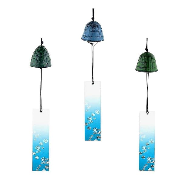 3 kappaletta japanilaisia Furin-tuulikelloja Nambu valurauta Iwachu kellosarja