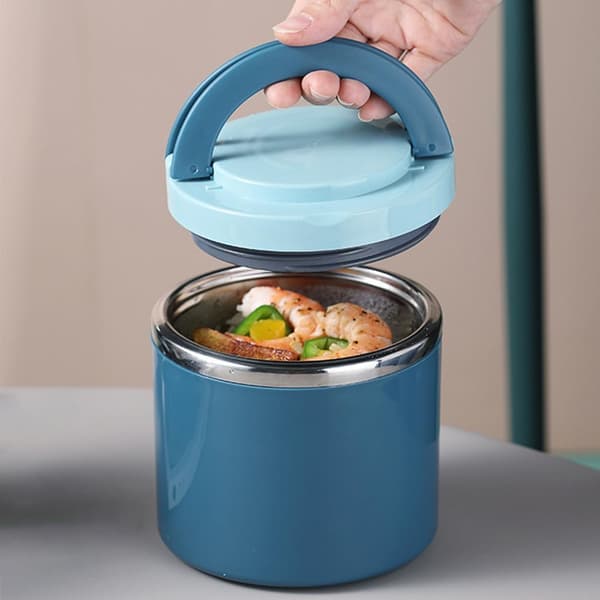 Matboks 1000ML Termos Isolert Matboks i Rustfritt Stål for Voksne Barn Bento Matbeholdere Arbeidsmatboks [RONg]