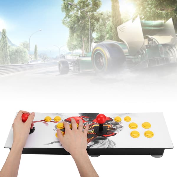 Mini Dubbel Spelkonsolkontroll USB Speljoystick Rocker för PC-dator