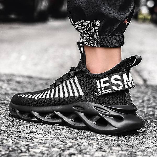 Mode Casual Mesh Basket Sneakers med ihålig plattform Green 41