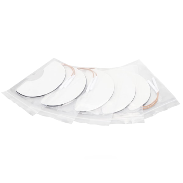 10 st Massagelektrodplåster 6x10cm Återanvändbar Lågimpedansplatta för Bröstvård 2.5 Port