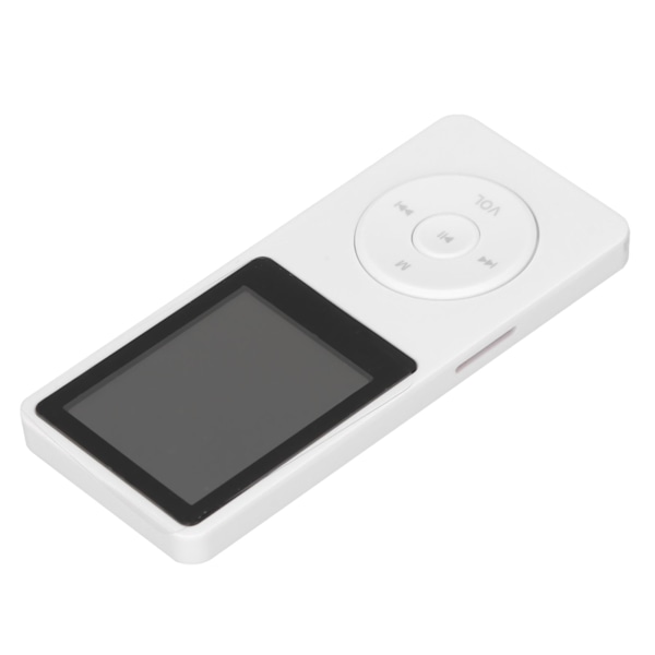 MP3-spelare med 1,8 tum skärm, 64 GB minneskort, multifunktionell, bärbar, vit