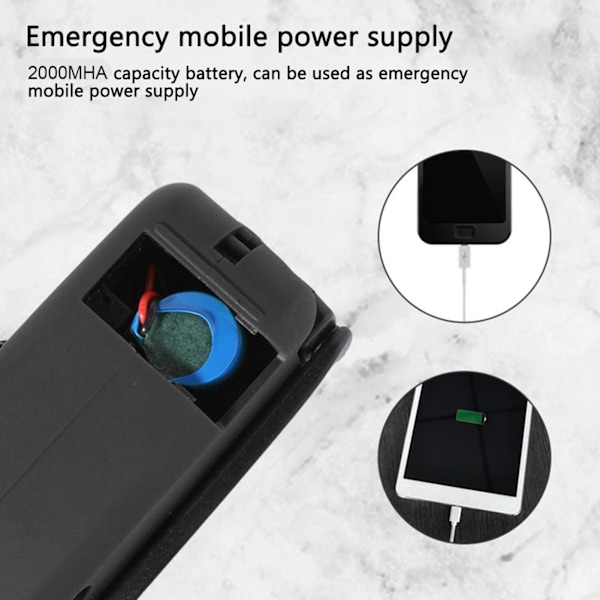 Portabel Nödradio med Solpanel och Handvev 1000mah, Nödradio med LED-ficklampa SOS-alarm Handvevsradio för utomhusnöd