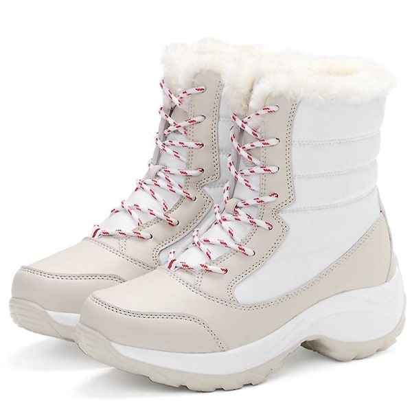 Snow Ankel Boots, Vinter Vattentät Boots Beige1 38