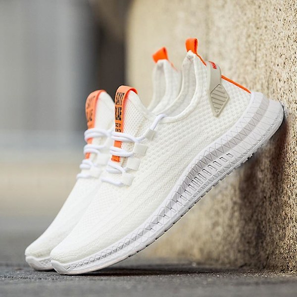 Fashionabla sneakers herrskor fritidsskor White 43