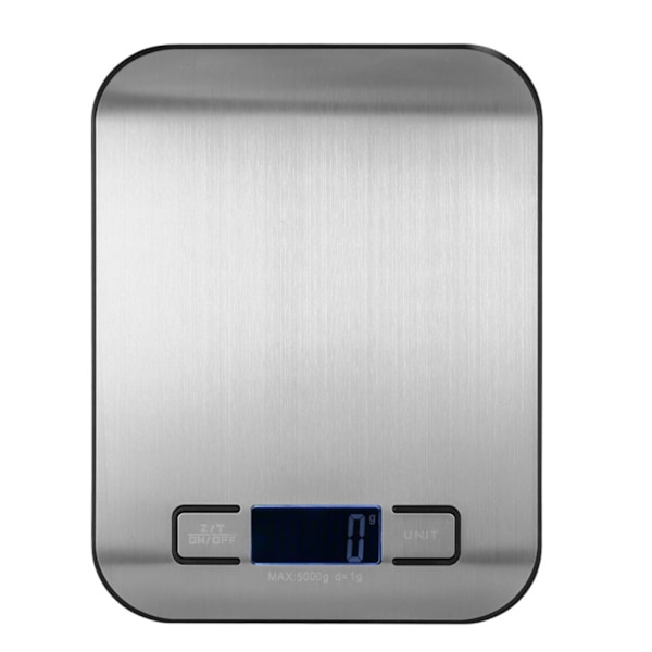 Bärbar Elektronisk Våg Digital Display Mini Matvåg för Köksbakning Hög Noggrannhet 5kg / 11lb Svart Bas