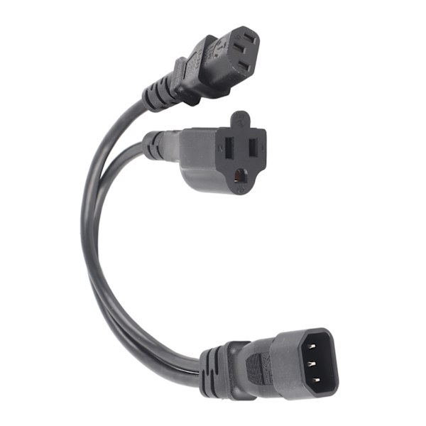 C14 Hane till C13 Nema 5?15R Hona Y Splitter Strömkabel 1 in 2 Ut 10A 250V Vattentät Strömförlängningsadapterkabel