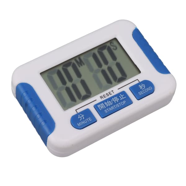Digital Timer Multifunktionell Portabel Lättanvänd Alarm Nedräkningstimer för Kök Vit