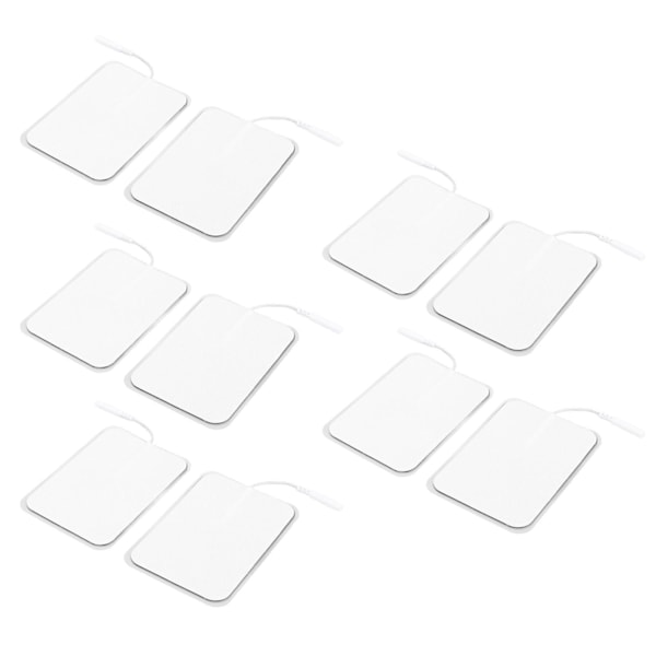 10 st 7x10cm Elektrodplåster Återanvändbara TENS-enhetsersättningsdynor Klibbig Hydrogel för Elektroterapi Apertur 2.0mm/0.078inm