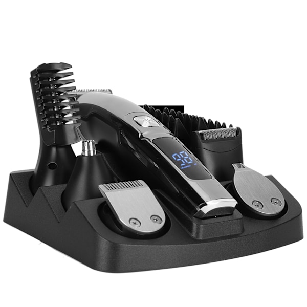 Hårklippare Multifunktionell Herr Grooming Kit Elektrisk Barberare Skäggtrimmer för Män