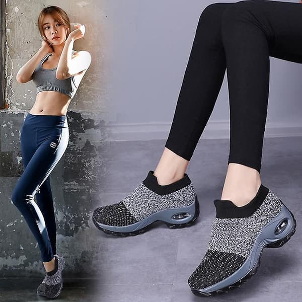 Dam Mode Andningsbara Mesh Löparskor Casual Platformsskor BE-01 Purple 10