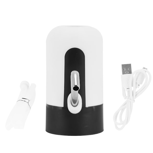 Vattenflaskpump USB-laddning Elektrisk Dricksvattendispenser Kit för Hemmakontor Vit