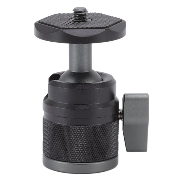 Mini Kulhuvud 1/4in Skruv 360 Graders Roterbar Aluminiumlegering Blixtsko Adapter för Stativ SLR Monopod