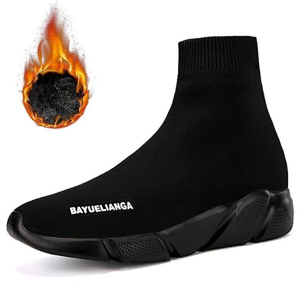 Andningsbara Ankelboots Damstrumpor Skor (Set om 3) All Black 3 43
