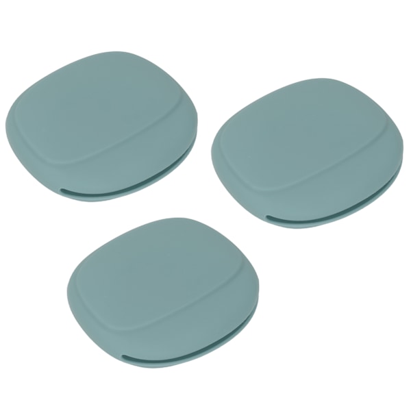 3-pack Öronproppsskyddande Bärväska Bärbar Mini Silikonförvaringspåse för Öronproppar Hem Grön