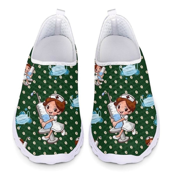 Damer Slip-on Lovely Cartoon Nurse Flats Shoes 35 / T