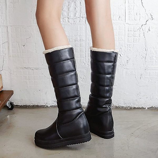 Varma knähöga vinterstövlar Black Calf boots 6