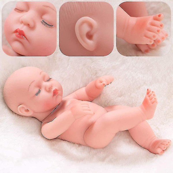 Reborn Baby Doll 10 tum Mjuk Simulering Realistisk Bebe Naturtrogen Nyfödd tjej Utbildningsleksaker Högkvalitativ present i lager 016