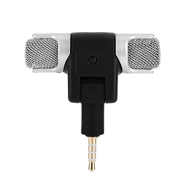 Mini Stereo Mikrofon Mic 3.5mm Guldpläterad Plugg för Android-telefoner iPhones