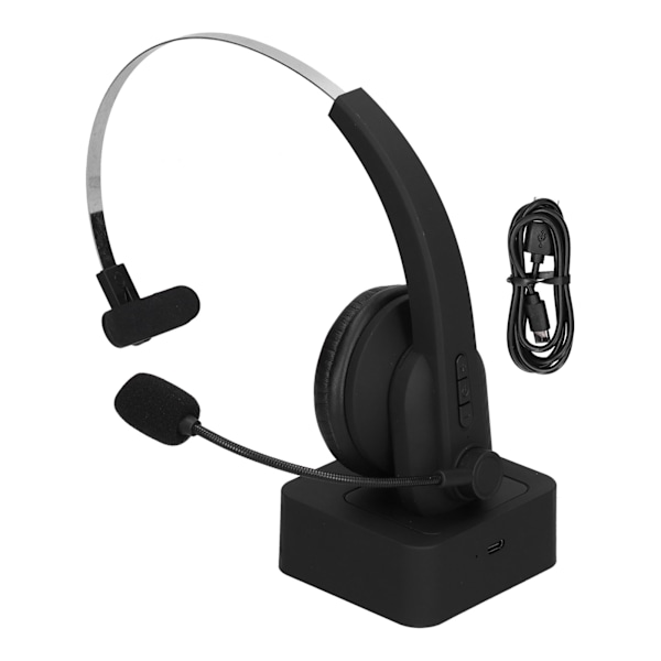 Trådlöst headset med brusreducering, Bluetooth 5.0, telefonheadset med mikrofon