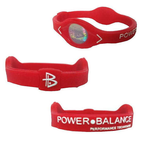 Damer Herr Silikon Sportarmband Power Energy Armband Red 16CM /
