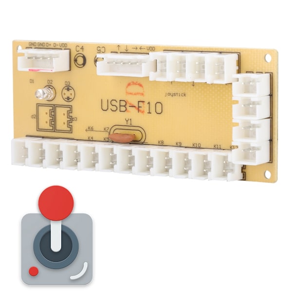 PCE Universal USB-F10 Speljoystick Kretskort Styrenhet Kontrollkort Montering