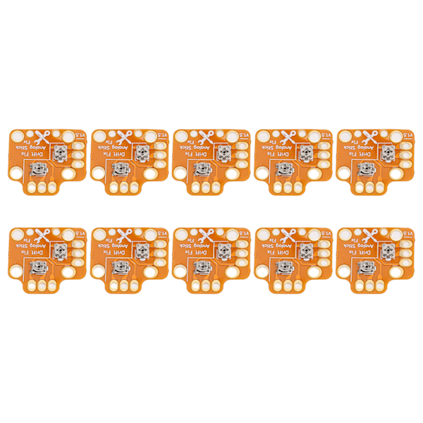 10 st Universal Gamepad Joystick Drift Reparationskort 3D Tummepinne Drift Fix Mod för PS4 för PS5 för XBOX Guld