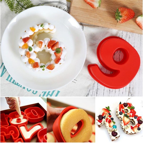 2 STK 10 Tum Silikon Kakform 6 och 0 Siffror DIY Silikon Kakform Bakform 3D Silikon Kakform för Födelsedag och Bröllopsdag