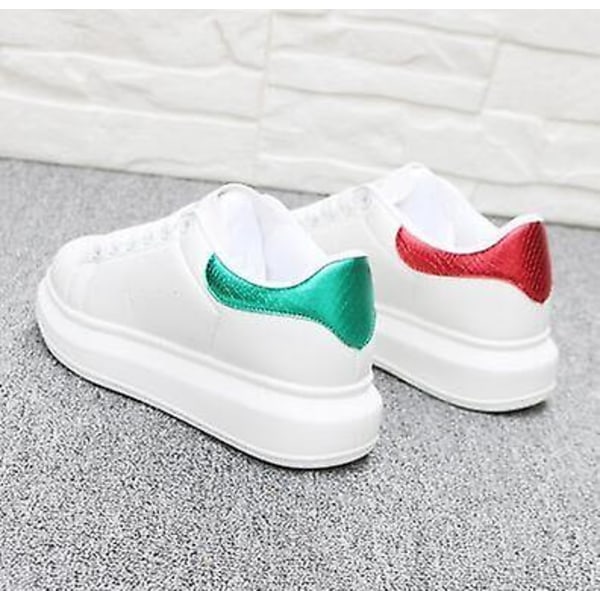 Spring- Wedges Platform Tennis, Casual Sneakers, Sneakers Skor Set-b red green 39