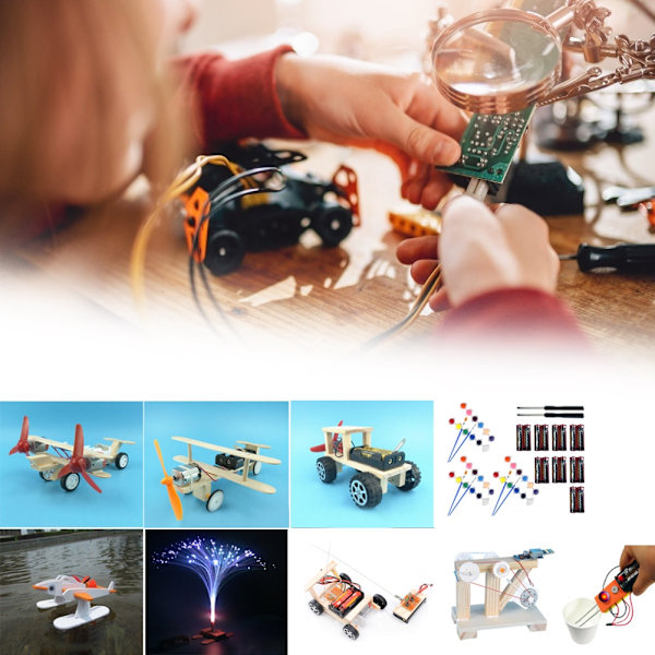 DIY Pussel Modell Vetenskap Experiment Utrustning Material Baby Utvecklingsleksaker