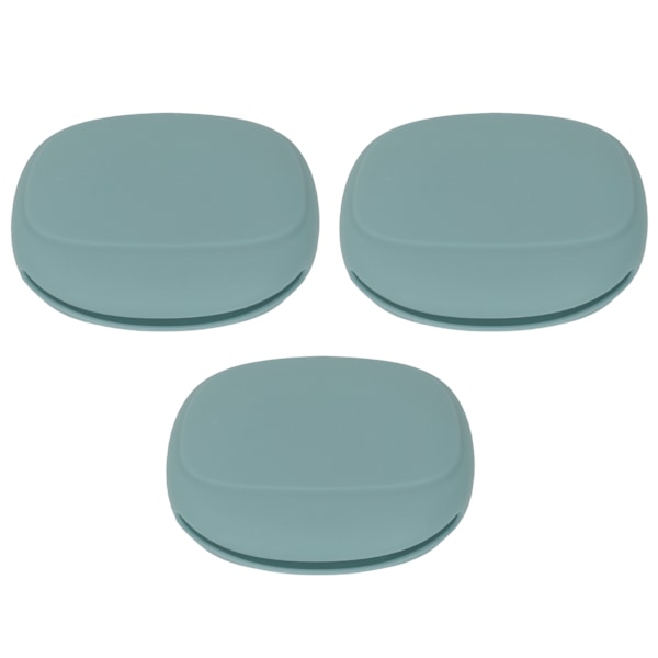 3-pack Öronproppsskyddande Bärväska Bärbar Mini Silikonförvaringspåse för Öronproppar Hem Grön