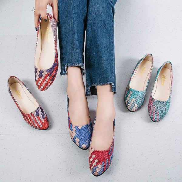 Dammocka Flats Mode spetsiga skor Blue 37