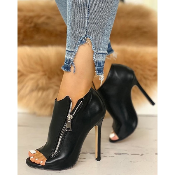 Spring Fall- Hollow Out Square, Pumps-stövlar med hög klack black2 34