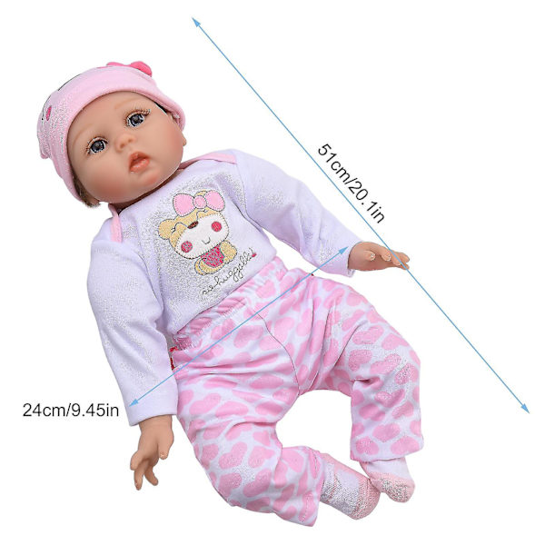 55 cm verklighetstrogna Reborn Baby Dolls Realistiska handgjorda sovande nyfödda flickapresent B