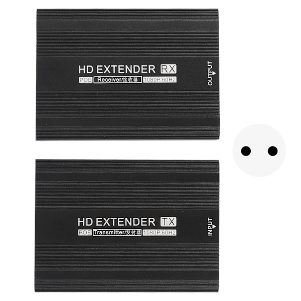 HD Multimedia Interface Extender 200m 1080P Distorsionsfri POE Enkel Power Over Ethernet Cat 6 Extender 100V?240V EU-kontakt