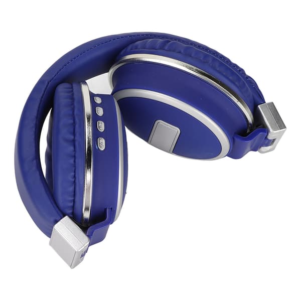 LX?510BT Bluetooth-headset Vikbart Plug-in Bekväma Läderöron Musik Hörlurar för PC Telefon Blå