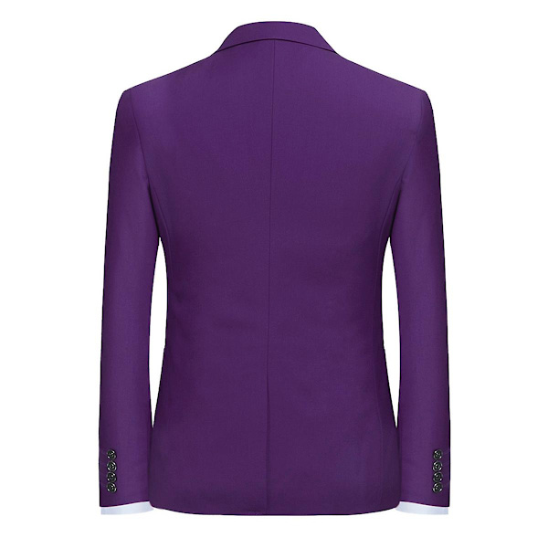 Enknapps blazer Casual Top Jacka för män lila XXL