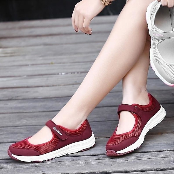 Mode Sneakers för kvinnor, sommarskor Purplish red 35