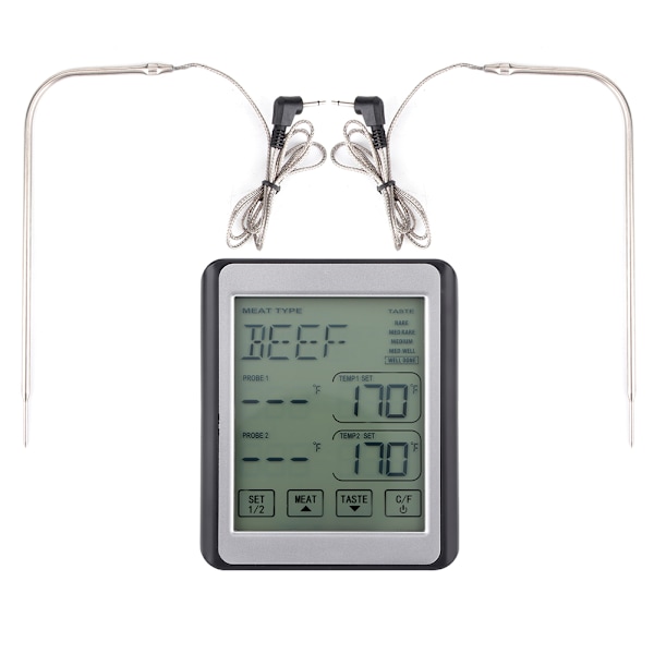 Intelligent Digital Matlagningstermometer med Dubbla Prober för Hushållskök, Grill