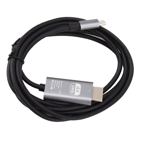 Typ C till HD Multimedia Interface-kabel 4K 30Hz Plug and Play UHD USB C till HD Multimedia Interface-adapterkabel