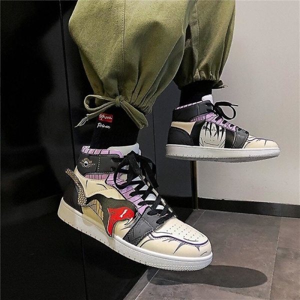 Herr- Casual Sneakers Skor ( set 1) 36 / Black red white