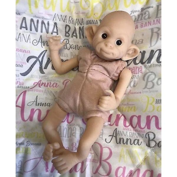 8 tum Reborn Doll Kit Anna Banana Söt apa oavslutade dockdelar med kropp och ögon