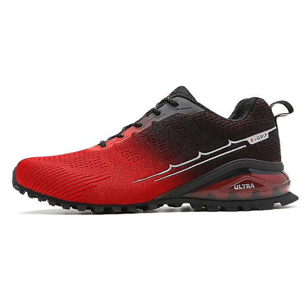 Halkfria Spiklösa Golfskor Sneakers BlackRed 6.5