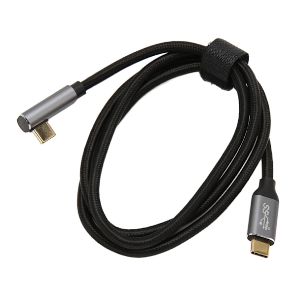 USB C till 90 Graders USB C Kabel 100W USB3.1 Gen2 10Gbps 4K 60Hz Rätvinklig Typ C till Typ C Datakabel för Steam Deck 150cm / 59.1in